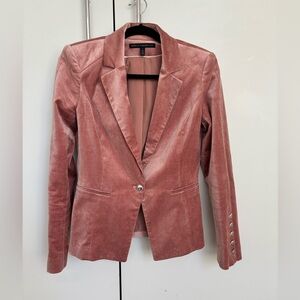 White House Black Market Rose Velvet Blazer